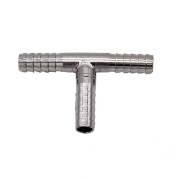 

Stainless Barb Tee 1/4" 3/8" 1/2" Hose Barb Fitting Homebrew Beer Hardware