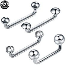 Piercing microdermal de titânio com âncora, piercing superfície barbell, jóia do corpo, microdermal, mergulhador de pele, 1 peça, 100%