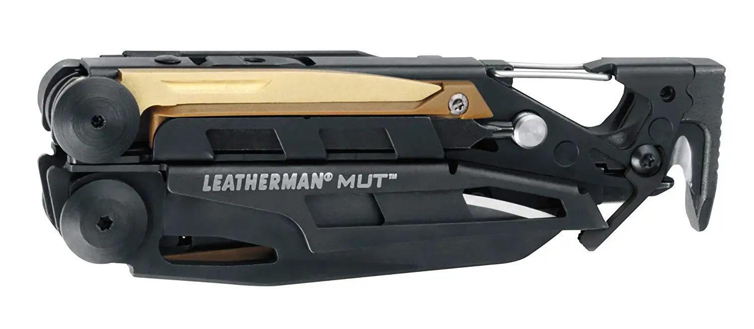 Мультитул LEATHERMAN-MUT/EOD с огнестрельным и EOD инструментами для техников, черный/серебристый с оболочкой MOLLE