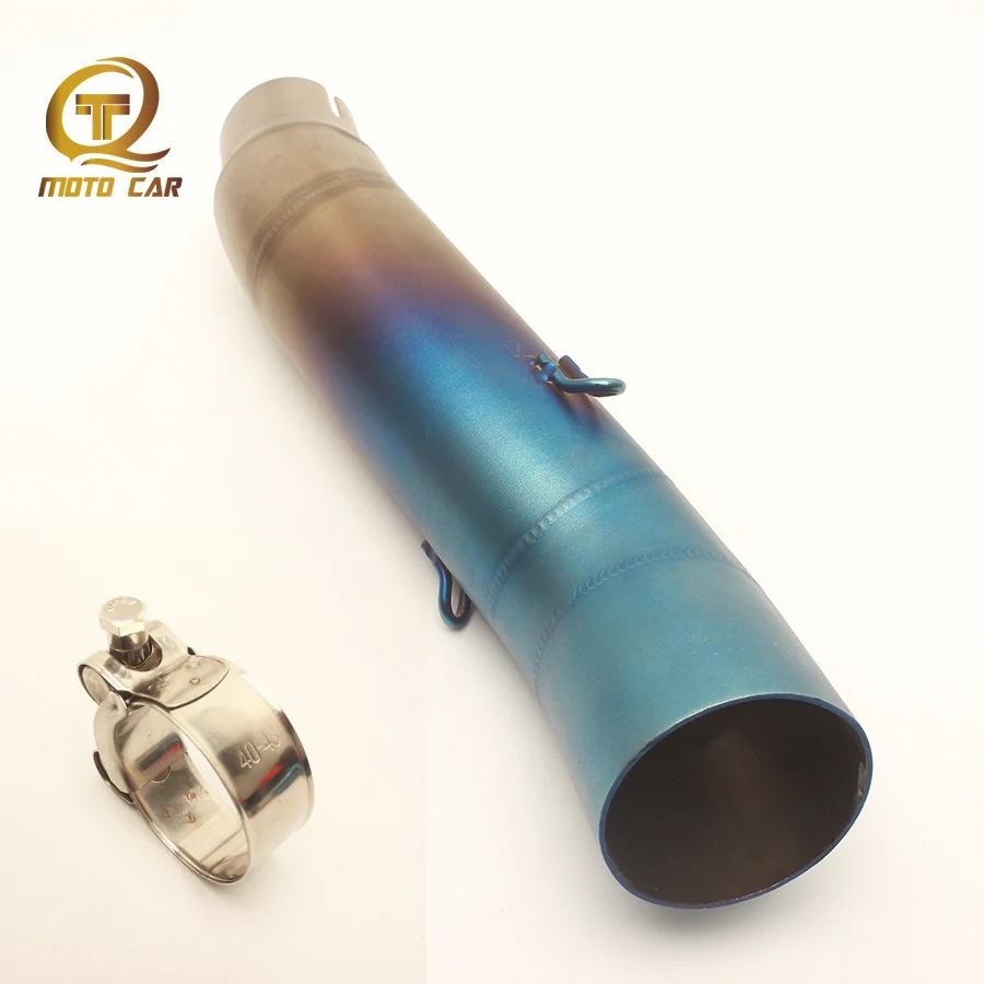 

1PC Refit Motorcycle Exhaust Link Pipe 51MM Connecting Escape Moto Colourful Mid Tube Adapter Clamp for Honda CBR300 Motorbike