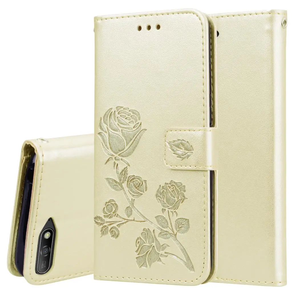 

3D Embossing Leather Wallet Case For Huawei Y6 2018 ATU-L21 Flip Cover For HuaweiY6 2018 5.7" Y62018 atu L21 Coque Hoesje Funda