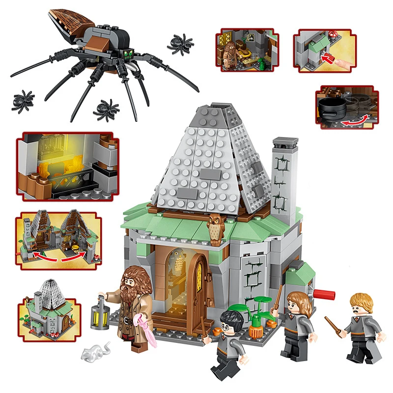 

461Pcs Movie 39157 Harry Potter Sets Hagrid's Hut Compatible Legoings 4738 Model Building Kits Blocks Bricks For Children Toys