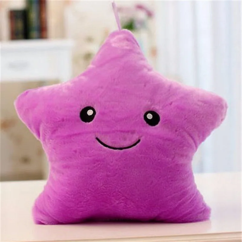 Estrella LED luminoso almohada Peluche lindo suave felpa luz del Flash LED de colores estrella almohada Peluche juguetes para niñas Estrella LED luminoso almohada Peluche lindo suave felpa luz del Flash LED de colores estrella almohada Peluche juguetes para niñas
