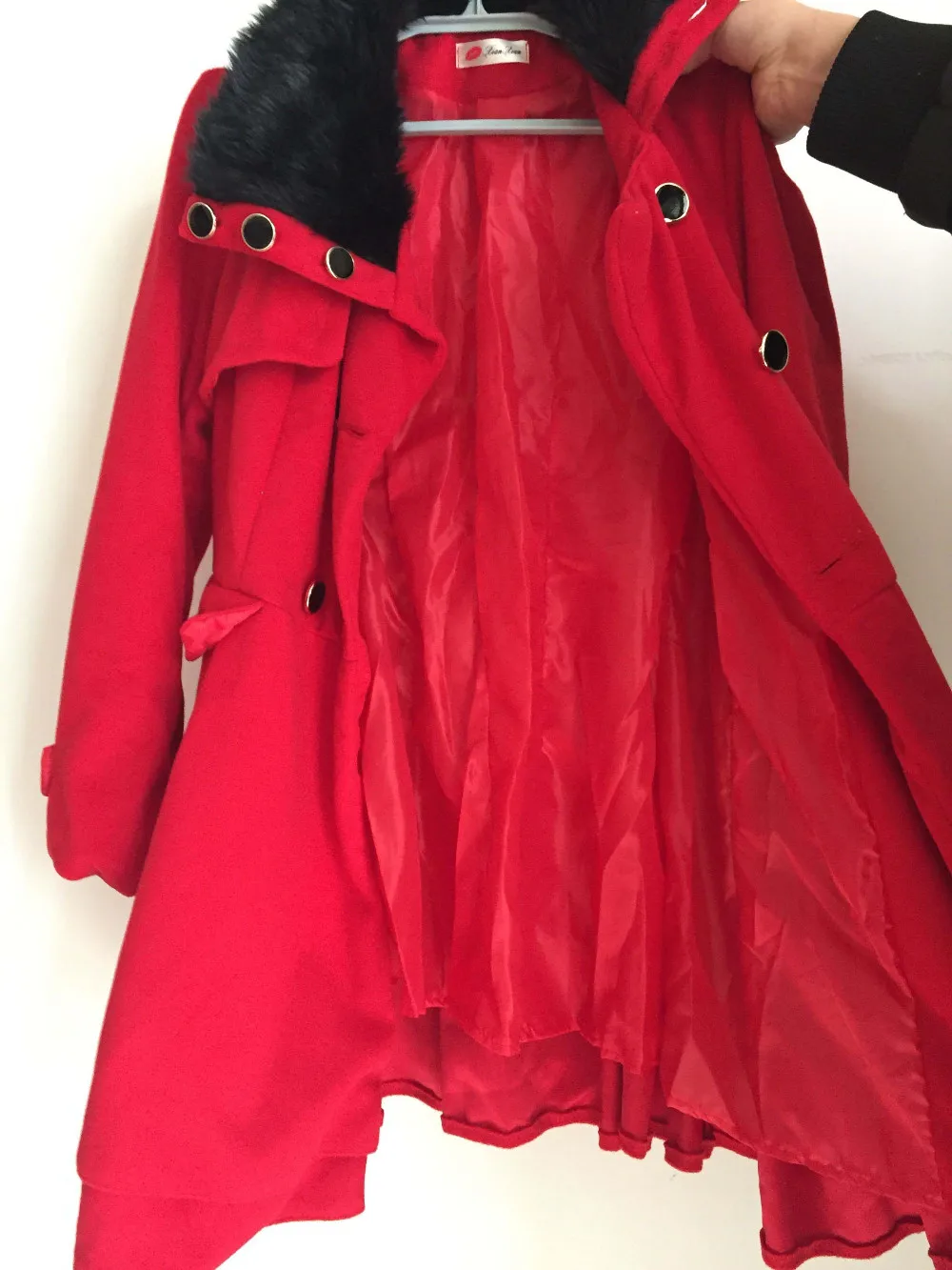 Женский шерстяной Тренч, зимнее пальто с отложным воротником и длинным рукавом, двубортное пальто, тонкая верхняя одежда с поясом размера плюс YFX72