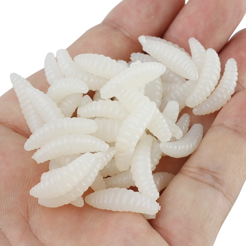 100 шт./лот мягкие рыболовные приманки Maggots мягкая искусственная приманка червь рыба приманка