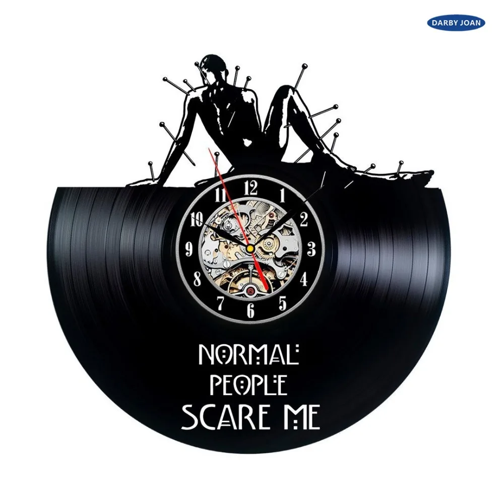 Vinyl Disc Design Wall Clock Classic Wall Clock Quartz Mechanism Black