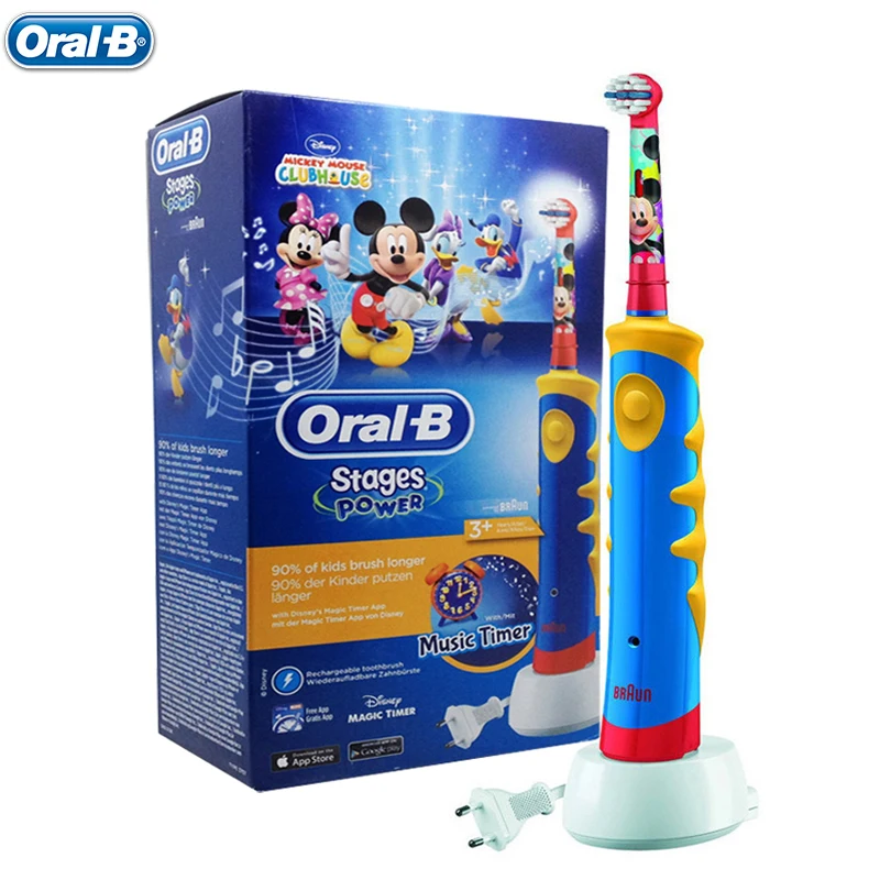 Kids Rechargeable Electric Toothbrushes Tooth Brush Heads Children Oral