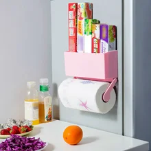 Heißer Magnetischen Kühlschrank Bad Küche Lagerregal Dekorativen Wandregale Flaschenregal Frischhaltefolie Halter rangement küche