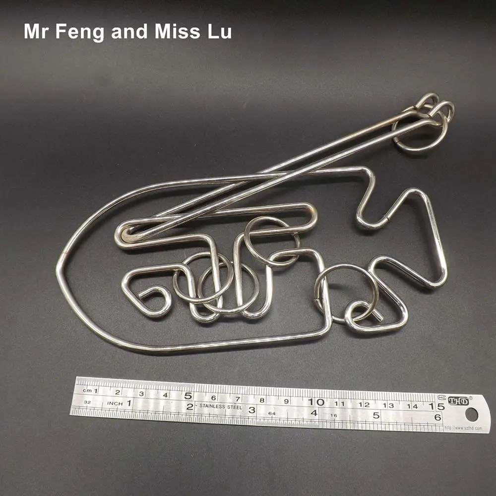 Fancy Fish Ring Solution Buckle Unlock Metal Wire Puzzle Toy Iron