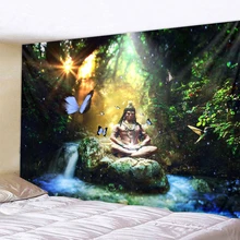 Forest Buddha Statue Polyester Wall Hanging Tapestry Mandala Bohemia 5 Sizes Travel Sleeping Pad Polyester Fabric Forest Buddha Statue Polyester Wall Hanging Tapestry Mandala Bohemia 5 Sizes Travel Sleeping Pad Polyester Fabric