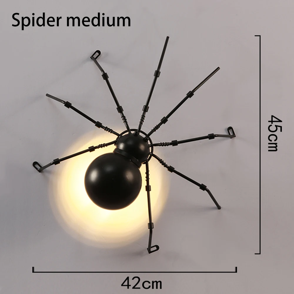 Промышленный ветер Жук паук муравей настенный светильник детская комната животное Хэллоуин балкон художественный креативный светильник деко лампа - Lampshade Color: A 45CM