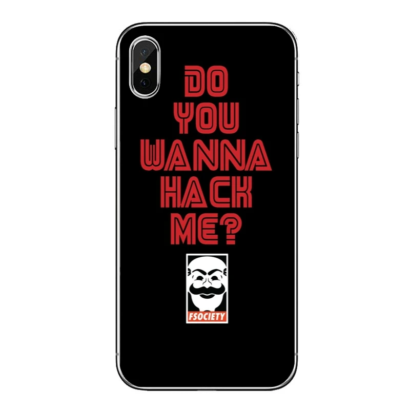 Mr Robot fsocial для iPhone X XR XS Max 8 7 6s 6 plus SE 5s 5c 5 4s 4 iPod Touch мягкие чехлы телефонов|Бамперы| |