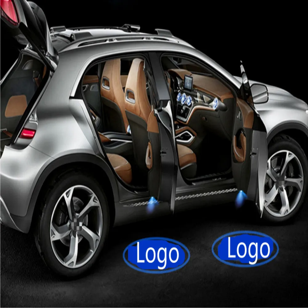

JURUS 2pcs Wireless Car Door Welcome light Logo No Drill Type Badge For Arsenal Chelsea Juventus Real Madrid AC Milan CLUB Logo