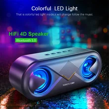Portable Wireless Bluetooth 5.0 Speaker 4D Stereo Sound Loudspeaker Outdoor Double Speakers Support TF card/USB drive/AUX