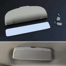 Автомобиль Интимные аксессуары подкладке спереди Защита от солнца Автомобильные держатели для очков коробка для хранения серый держатель Box Для Jeep Компасы 2011- автомобилей для укладки охватывает