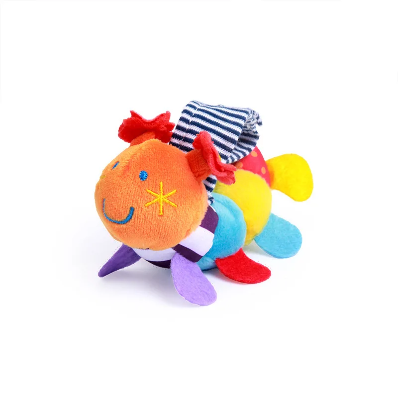 

Cute colorful caterpillar infant watch wrist strap newborn gift adjustable plush toy wrist strap suitable for 0--2 years old