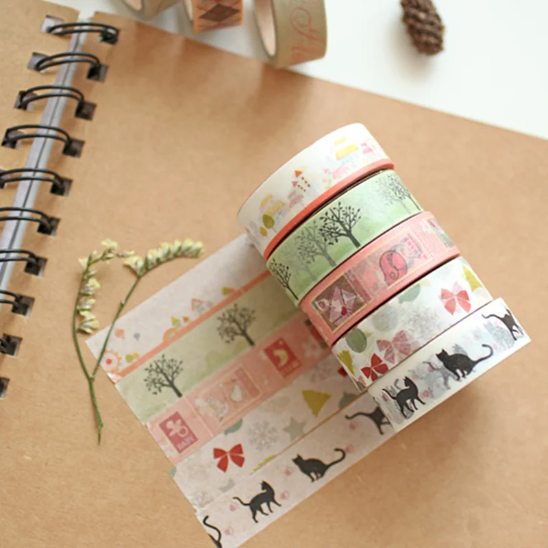 8 pcs/Lot Cute paper tapes Zakka Japanese style traditional drafting
