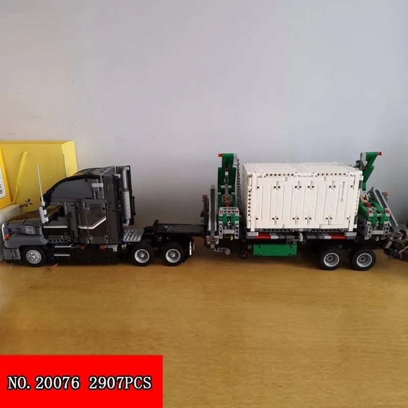

2907pcs Science And Technology Series Green Truck Spelling Insert Children Alpinia Oxyphylla Building Blocks Toys 20076