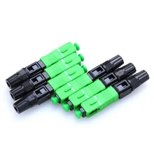 100PCS/lot SC APC Fast Connector Embedded Connector FTTH Tool Cold Connector Tool High Quality SC/APC Optical Fiber Connector