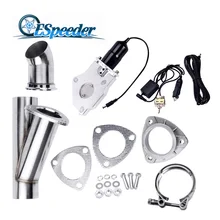 ESPEEDER 3” Stainless Steel Exhaust Catback Downpipe Cutout Electic Y Pipe Cut Out Valve With Manual Switch Racing Car