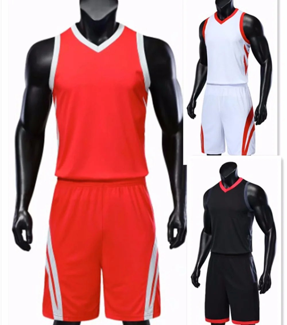 Men basketball jerseys adult blank basketball sets man sports kits men