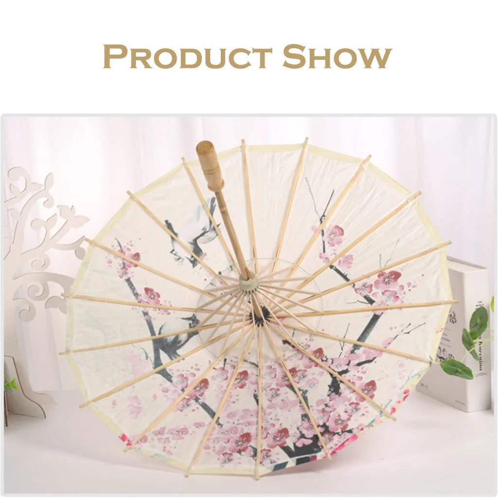 1pcs Chinese Silk Cloth Umbrella Creative DIY Crafts For Women Costume