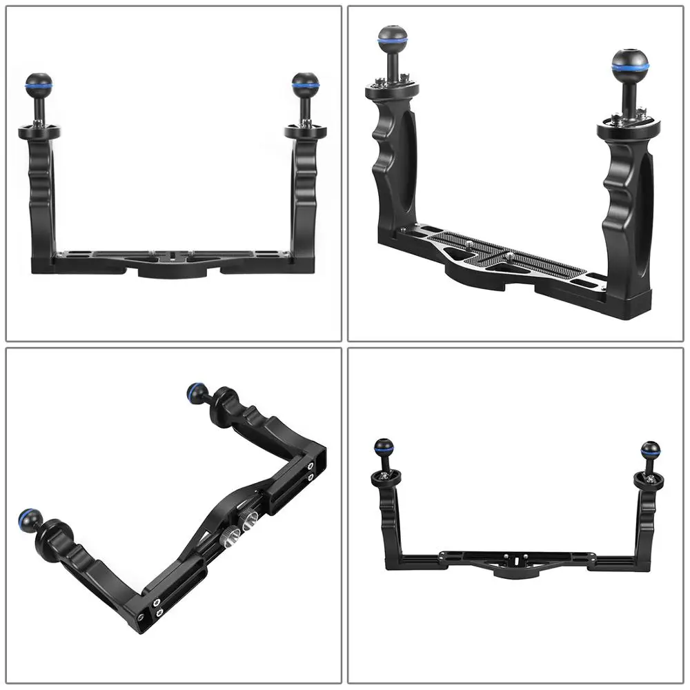 Дайвинг ручка лоток кронштейн крепление портативный двойной ручной SLR клетка Рамка держатель для sony/Canon/Nikon/Panasonic/Olympus камеры