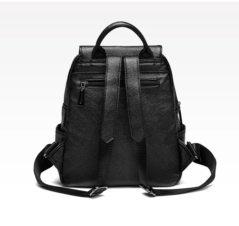 Женский рюкзак, модная искусственная кожа, противоугонная женская сумка на плечо, черные рюкзаки для девочек, школьная сумка