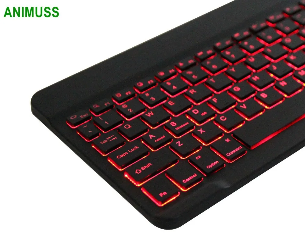 

Animuss Universal 7 Colors Backlit Mini Wireless Bluetooth Keyboard For Tablet Laptop PC Smartphone Support IOS Android Windows