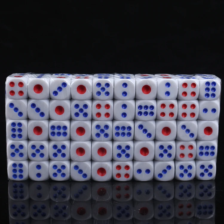 

100 pcs dice set high quality acrylic crystal 100pcs/pack gambling card game drinking dice nightclub bar party games accessories