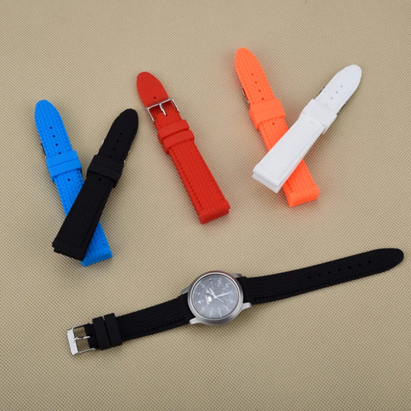 Ремешок для часов силиконовый черный/красный 18/20/22/24 мм|strap 18mm|watch strapdesigner watch strap |