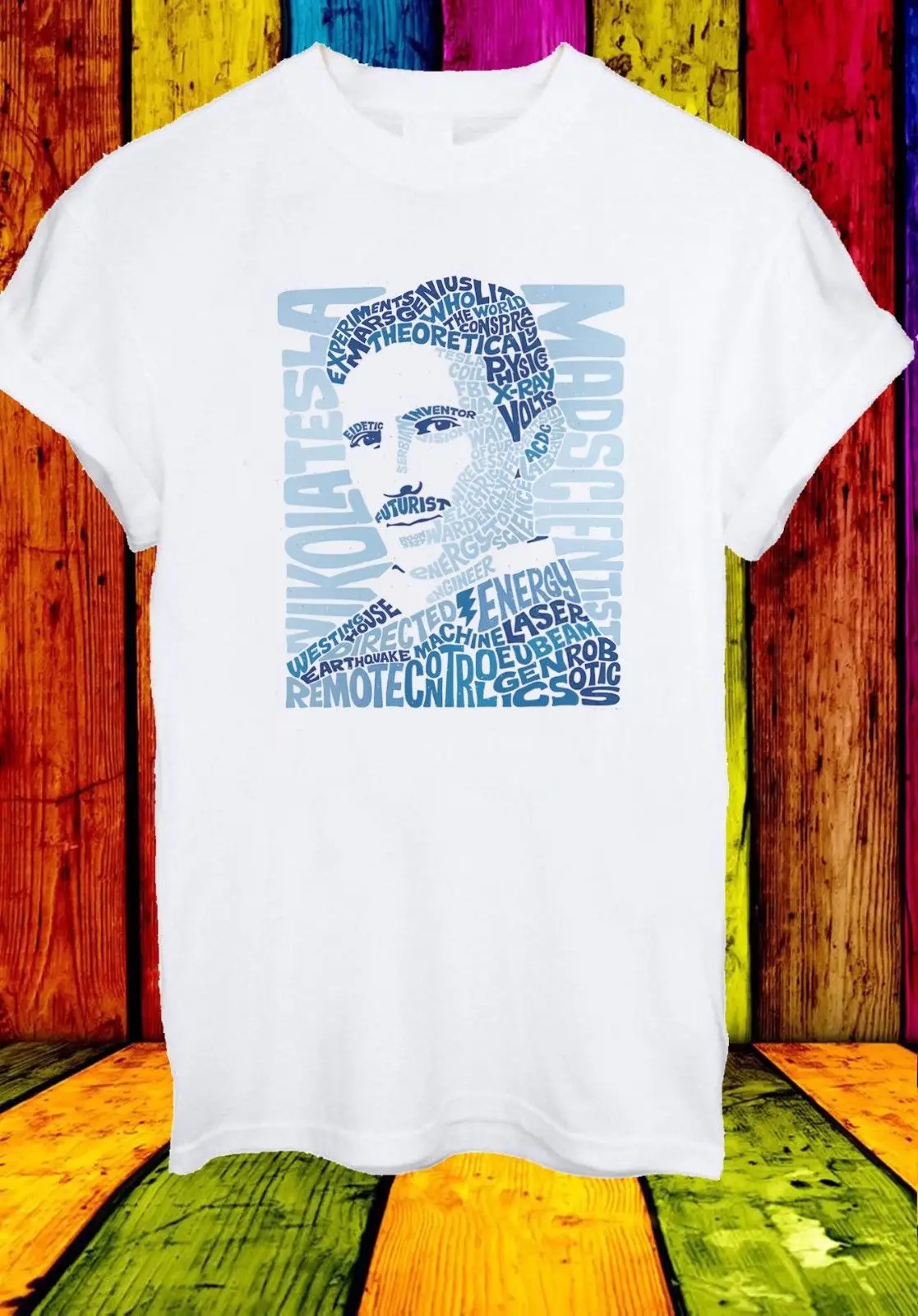Nikola Tesla Genius Inventor Electric Wizard Art мужская женская футболка унисекс 43 модный дизайн