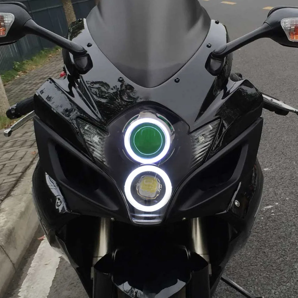 KT Headlight for Suzuki GSXR600 GSX R600 2006 2007 LED Angel Eye Green  Demon Eye Motorcycle HID Projector Assembly-in Headlights from Automobiles  ...