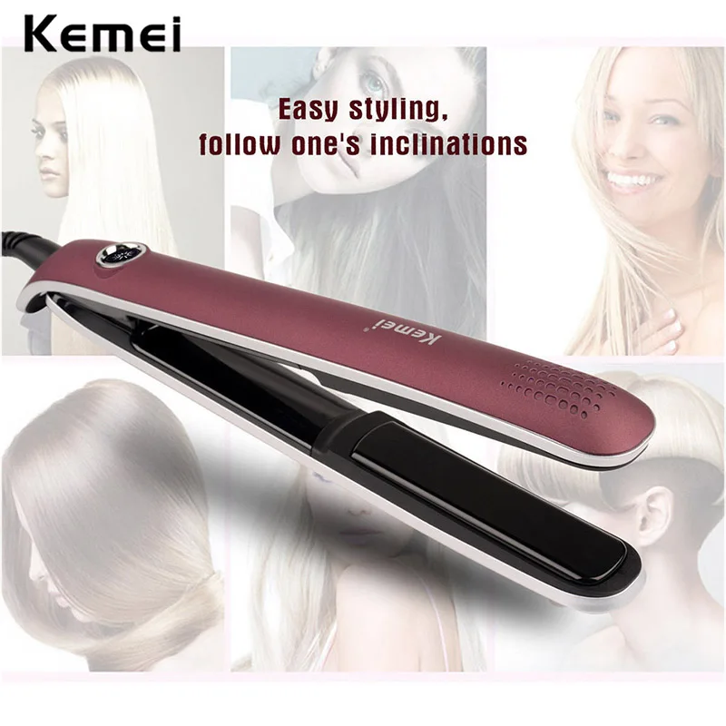 

LCD Display Flat Iron Digital Temperature Adjustable Straightening Irons Fast Heating Ceramic Hair Straightener Styling Tools