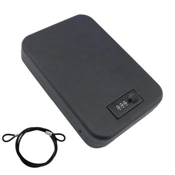 

LJL Portable Mini Vault Case with Combination Lock Keyless Security Safe Box for Home Car Office with Code Lock for Valuables