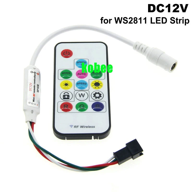 SP103E RF контроллер 14key для DC5V WS2812B DC12V WS2811 мечта Цвет Светодиодные ленты света