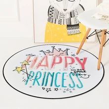 Nordic милый мультфильм круглый ковры для Гостиная Спальня кресла области ковров детская комната играют дети мягкий коврик ковры