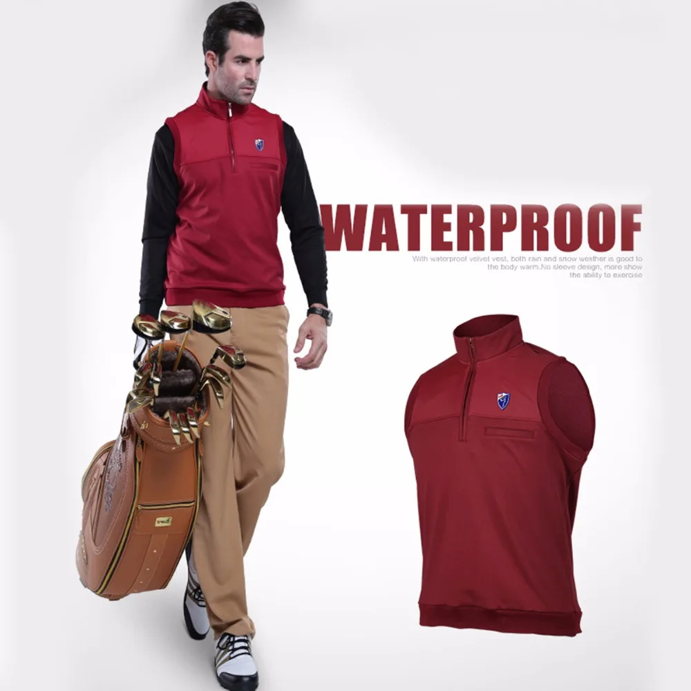 PGM Men Golf Jackets Coat Vest Warm Sport Cold Wind Leisure Plus Think Clothing for Male Shirts