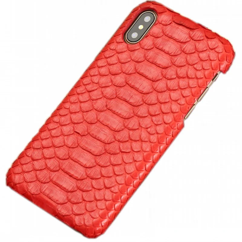 

5 Colors Real Natural Python Skin Genuine Leather Case for iphoneX Boa Constrictor Phone Cover for iphone X Free Shipping