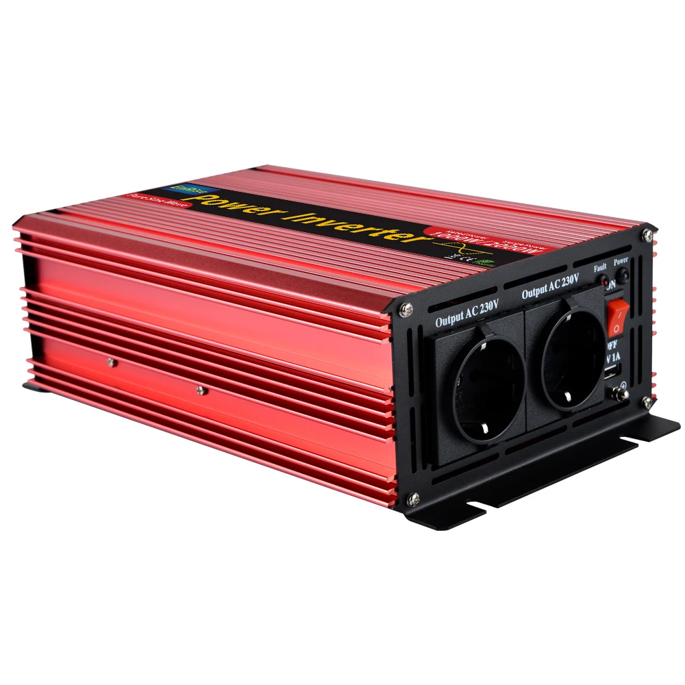 Инвертор 1000 Вт пик 2000 DC12V к AC 220 В 230 чистый синусоидальный инвертор с 5 1A USB зарядное