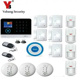 Yobangsecurity IOS приложение для Android gsm WI-FI GPRS RFID Touch Pad Главная охранной сигнализации Системы Дым пожарный извещатель Беспроводной Siren