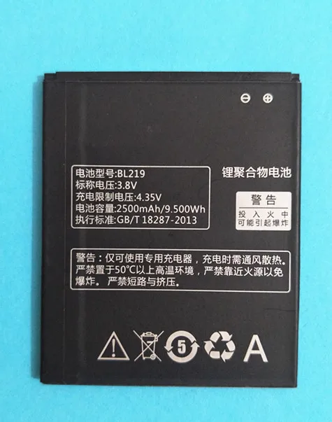 

2PCS/LOT New BL219 BL 219 LI-ion Phone Battery for Lenovo A880 S856 S810t A889 A890e A916 Replacement Phone Battery Parts