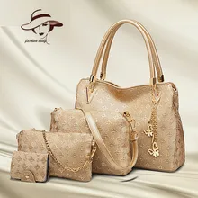 4 Unids/set Compre Uno y Llévese cuatro Bolsas de Envío gratis 2017 de las mujeres Bolso de La Manera de Cuatro Bolso Femenino de Cuero de Las Mujeres Bolsos de Mensajero bolsa