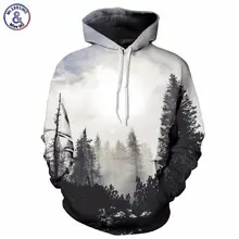 Mr.1991INC New Fashion Autumn Winter Men/women Thin Sweatshirts With Hat 3d Print Trees Hooded Hoodies Tops Pullovers
