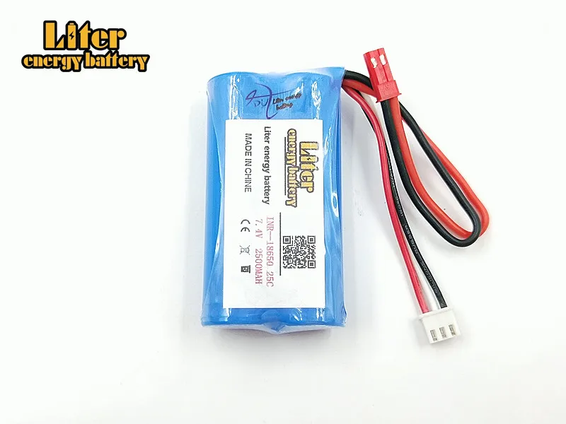 7,4 V 2500 mAH Li-po Lipo Batery 2S Вертолет с дистанционным управлением 7,4 V 2500 mAH Lipo батарея 25C 18650 игрушка Батарея