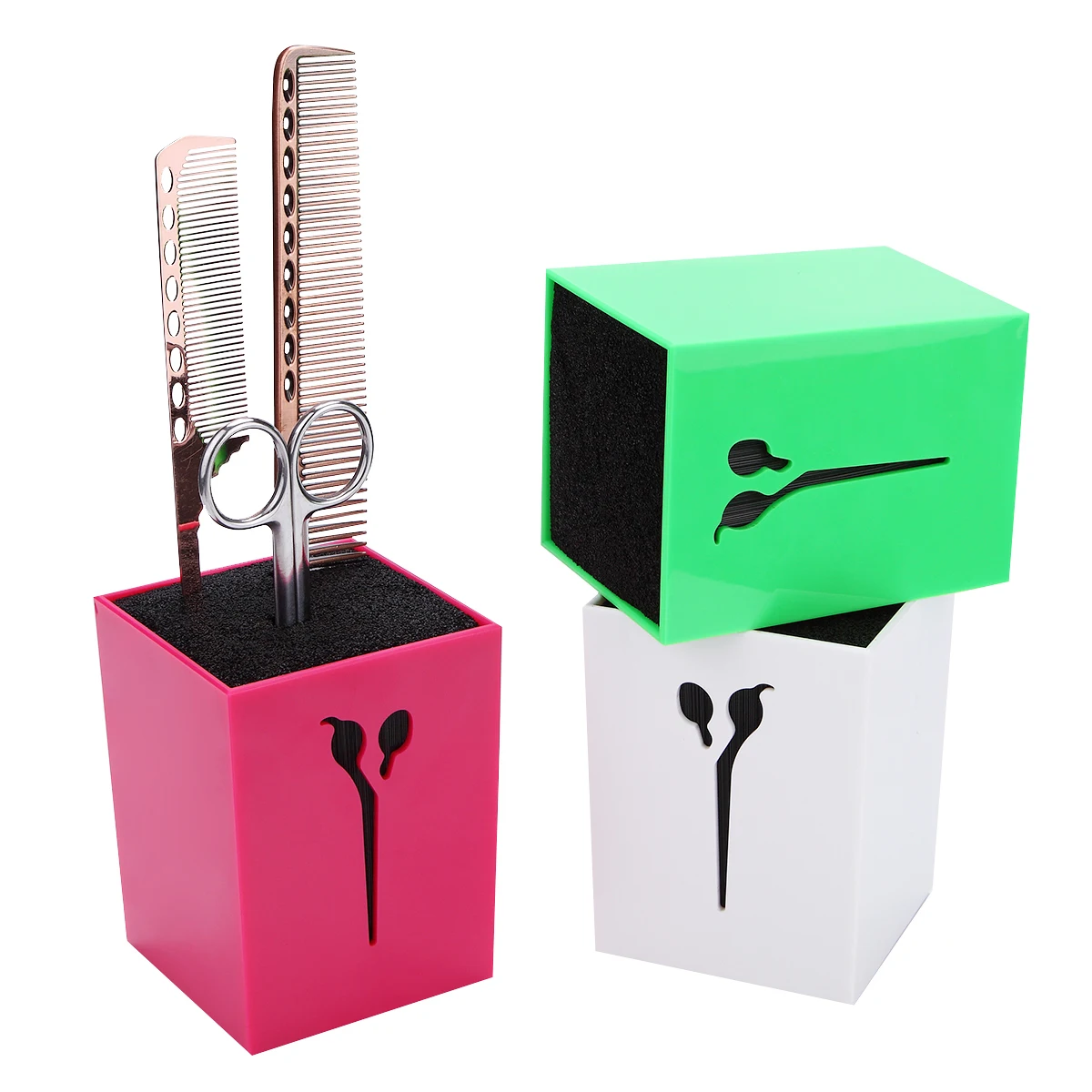 1Pc Scissors Holder Random Colors Prevent Sliding Design for Combs