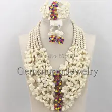 Фантастические нигерийские коралловые бусины комплект ювелирных изделий Африканский Свадебный костюм комплект ювелирных изделий Новое поступление CNR229