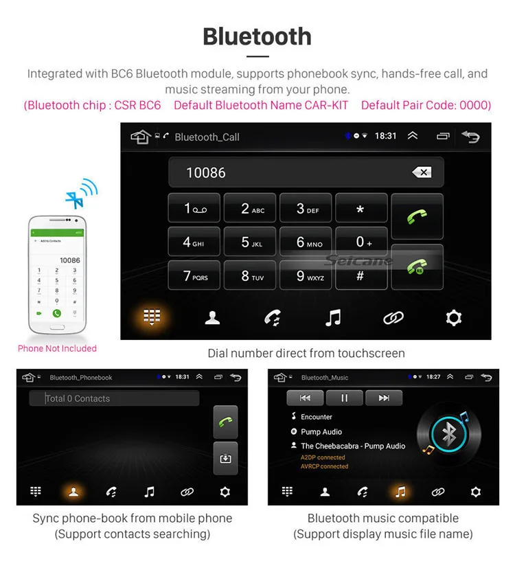 Seicane 10,1 дюймов 2DIN Android 8,1 автомобильный Радио wifi Bluetooth мультимедийный плеер gps навигация для 2009 2010 2011 2012 KIA Sorento