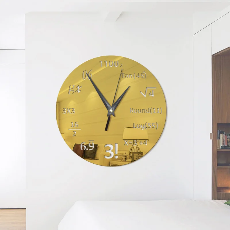 Большие креативные настенные часы Математика Классная доска поп-викторина часы Современный дизайн большие настенные часы для гостиной настенные домашний декор