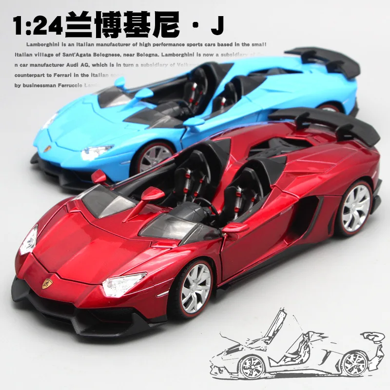 

Die-Cast Alloy Car Models Metal Vehicles Toys for Children 1:24 Rambo cabriolet Aventador Stactic Model